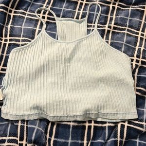 size medium light blue crop top american eagle